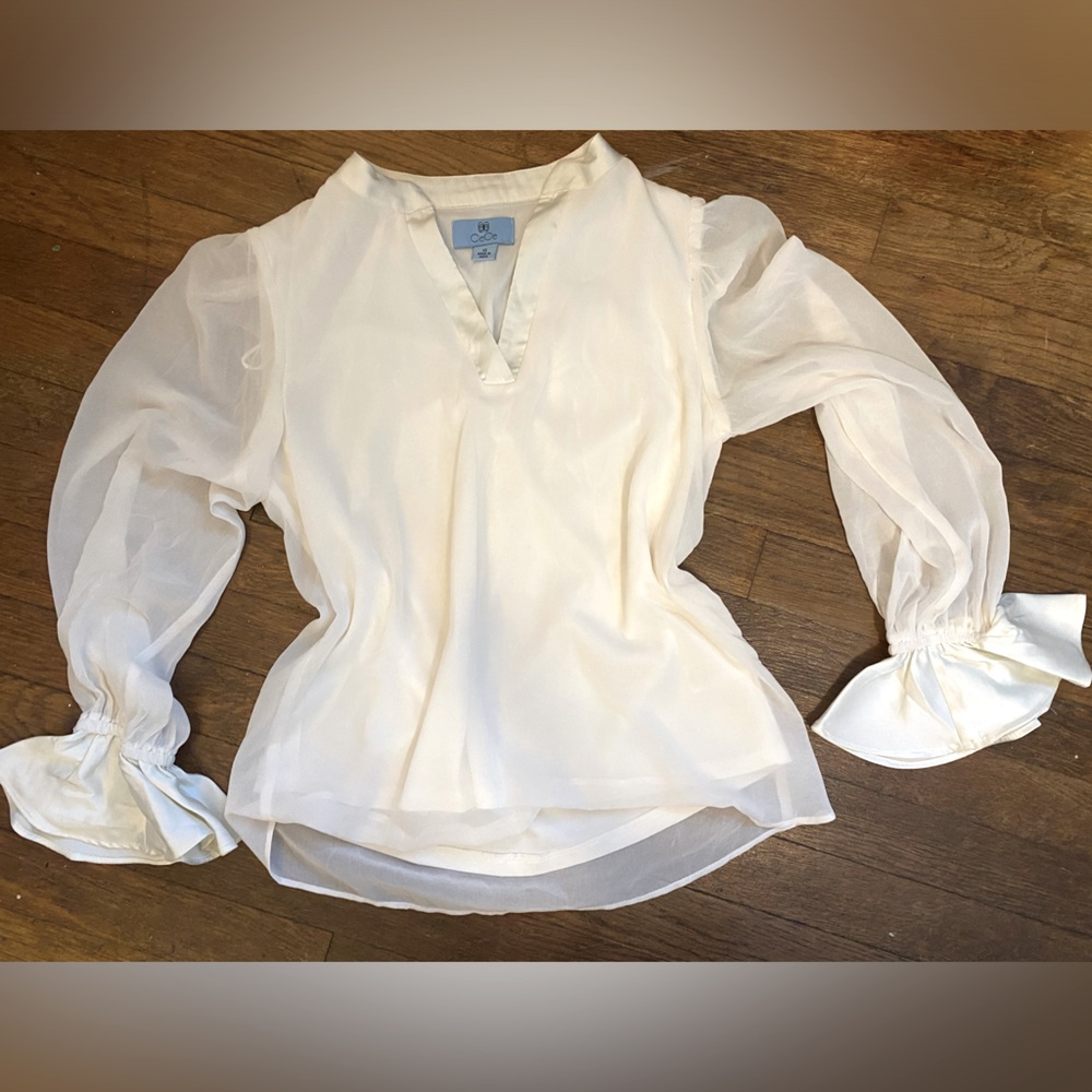 Pearl colored CeCe blouse